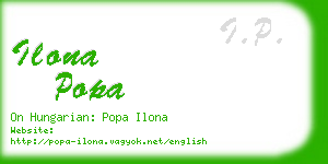 ilona popa business card